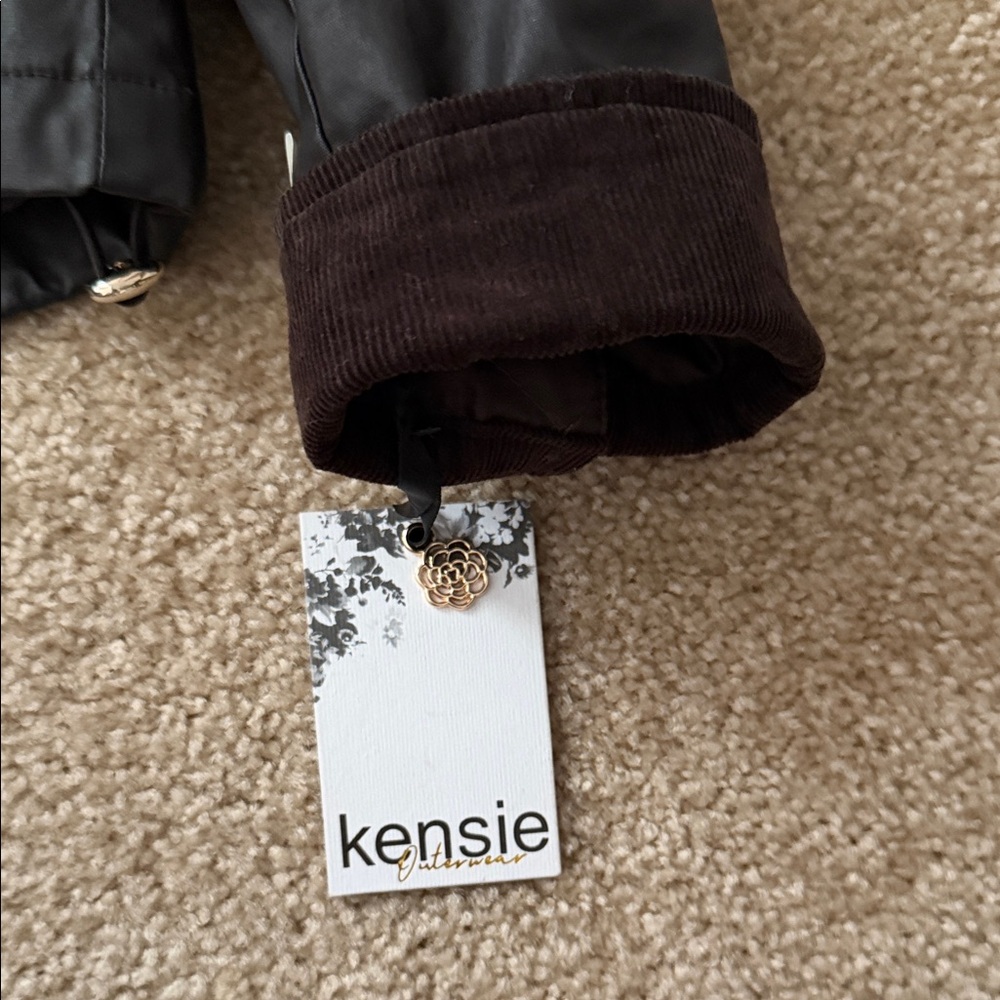 KENSIE Women’s Corduroy Trim Coated Wax Barn Jacket Size Small - Picture 11 of 14